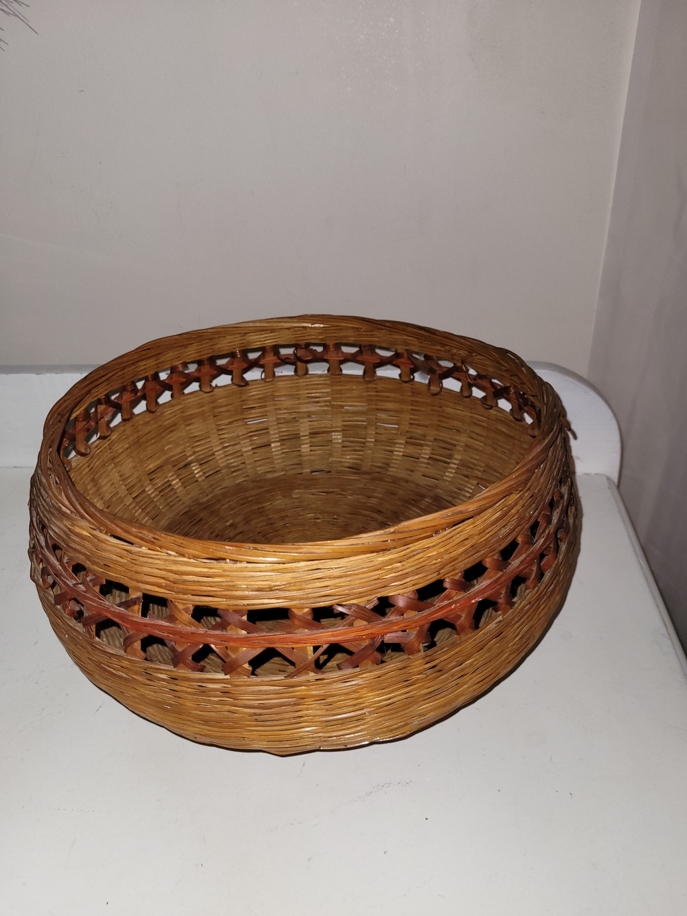 Handwoven Natural Brown Wicker Basket - Rustic Home Accents